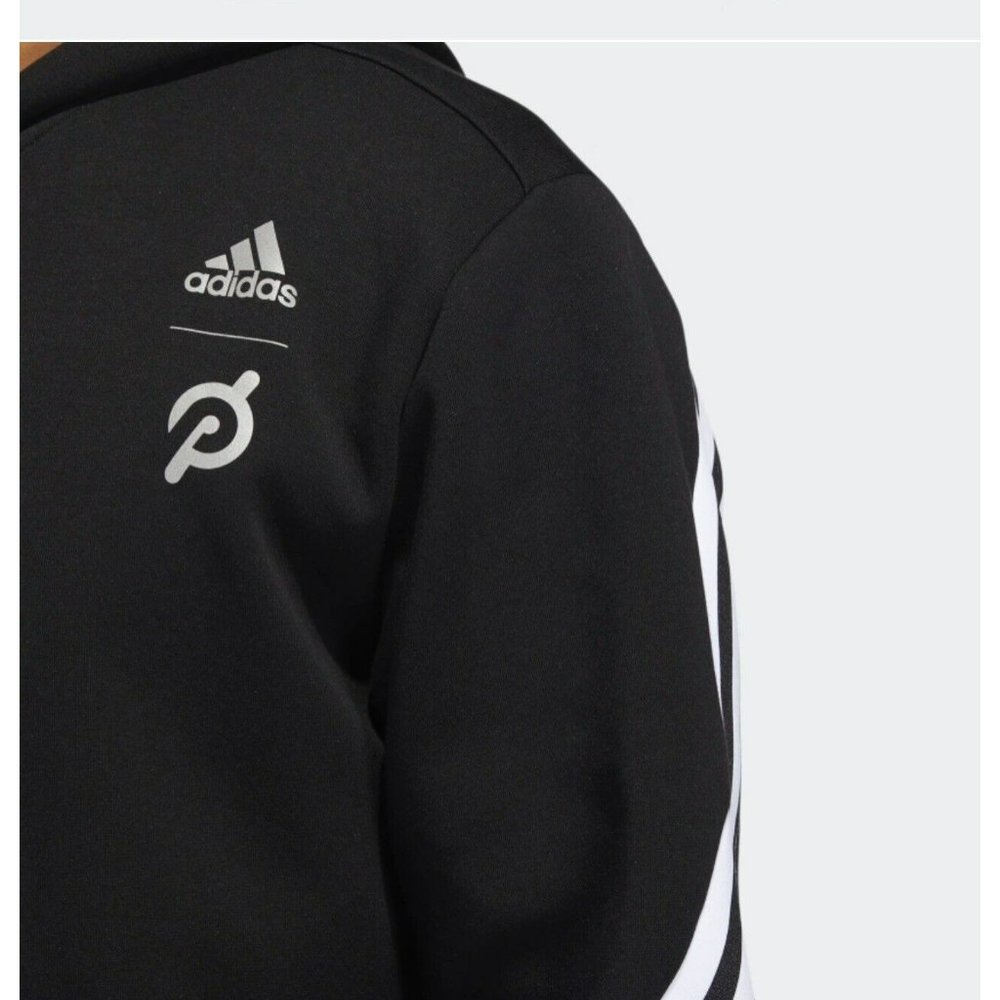 New Men's Adidas x Peloton FullZip Hoodie Jacket HG7894 Black - Picture 6 of 8